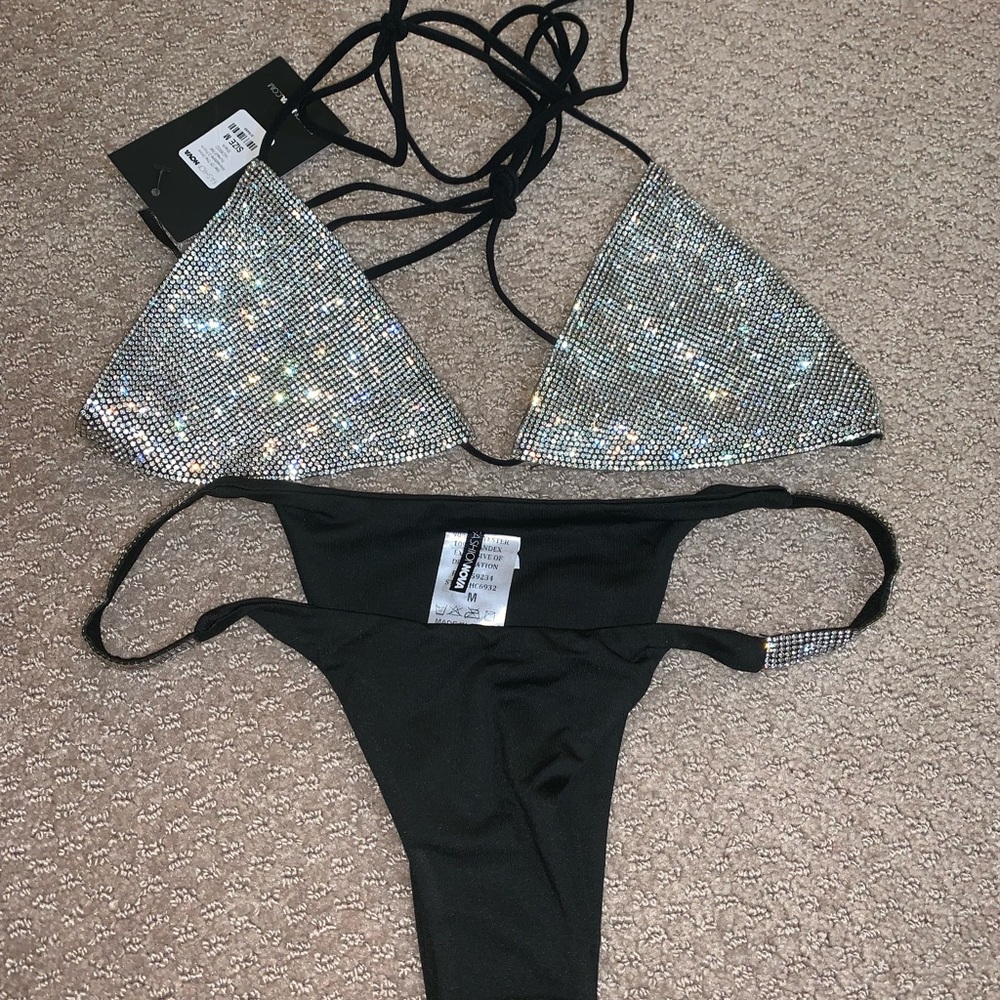 Fashion nova rhinestone swimsuit